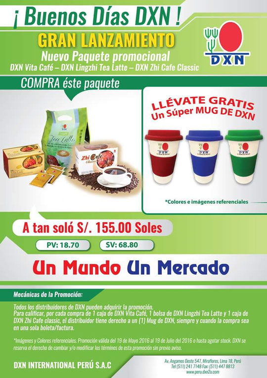 Vita Café DXN Producto Nuevo En Perú